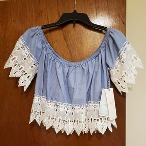 Crochet lace crop top